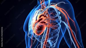 3D animation of the human heart and circulatory system