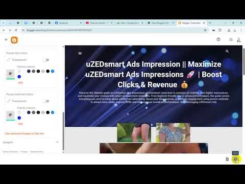 How To A to Z Guide Blogger Theme Design & Layout Settings on #UzedSmartAds Website 🎨📐