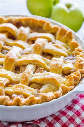 My all-time favorite Apple Pie Recipe! Imagine saucy apples bubbling through that flaky pie crust – irresistibly good! Recipe: https://natashaskitchen.com/apple-pie-recipe/ | NatashasKitchen.com