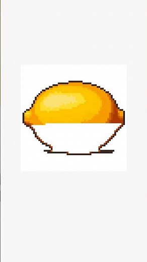 【アイロンビーズ図鑑】レモンをドット絵で作る / Lemon Pixel Art