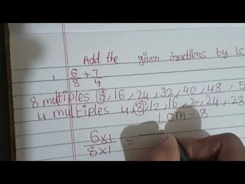 Adding fractions by LCM method