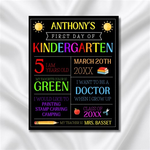 Back to School Sign | Editable | Printable | Digital Download - Etsy