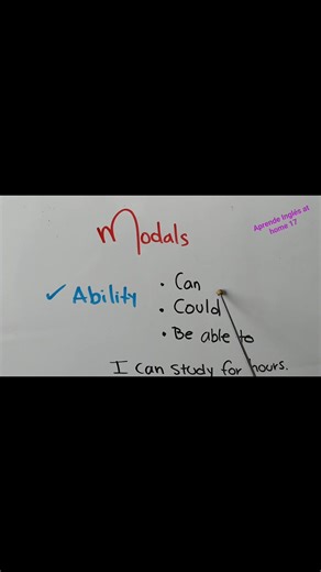 Verbos modales que expresan habilidad en Inglés #fblifestyle #inglesfluente #inglesrapido #InglesAmericano #españolparaextranjeros #inglesparaprincipiantes #englishclasses #inglesparahispanohablantes #inglesfacil #inglesparatodos #vocabularioingles #vocabularybuilding #inglesgratis | Aprende Inglés at home 17