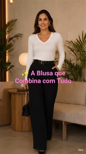 ✨ Blusa Feminina Gola V Manga Longa, Elegância e Conforto em 4 Cores