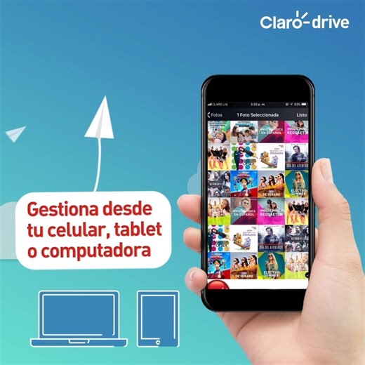Guarda todo lo que quieras desde tu Smartphone con #Clarodrive. Regístrate Gratis en www.clarodrive.com | Claro RD