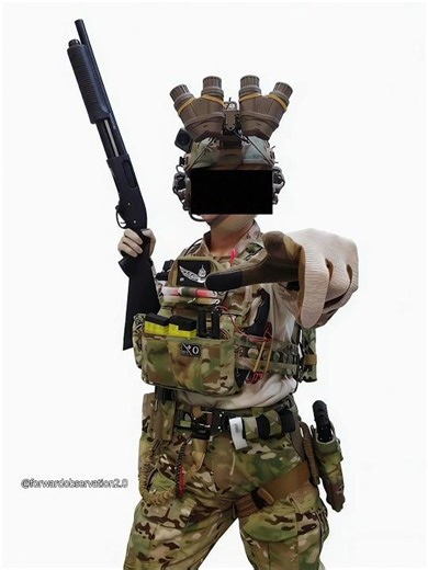 with my new shotgun #cosplay #military