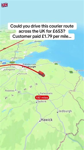 Could you do this route??#courier #route #UK #aberdeen #manchester
