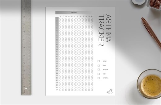 Asthma Symptom Tracker Printable | Daily Log PDF (instant Download) - Etsy UK