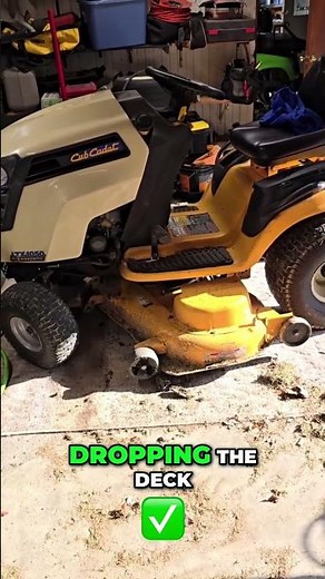 Cub Cadet Mower Deck Belt: Easy Reattachment & Blade Sharpening! #shorts