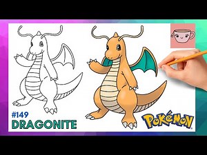 How To Draw Dragonite | Pokemon #149 | Cute Easy Step By Step Drawing Tutorial