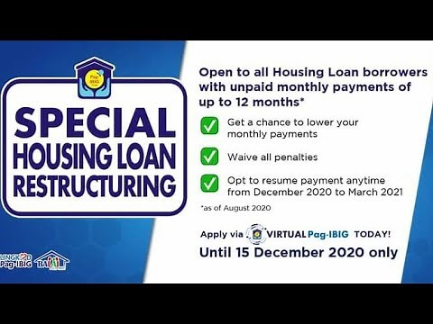 PAG-IBIG SPECIAL HOUSING LOAN RESTRUCTURING | HOW TO APPLY