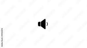 Speaker symbol, Gray color speaker icon motion, speaker icon for web digital animation. 4k Stock Video