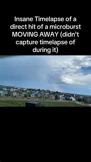 Insane Timelapse of direct hit of microburst MOVING AWAY #weather #insane #timelapse #microburst