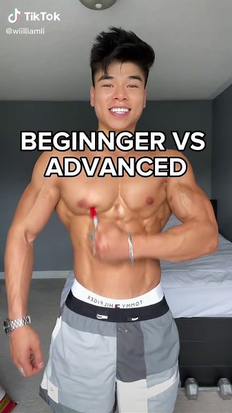 BEGINNER VS ADVANCED HOME WORKOUTS. WHICH VARIATIONS ARE YOU DOING KING 👑? #workout #homeworkout #homeworkouts #homegym #gym #exercise #beginnerworkout #chest #triceps #shoulders #delts