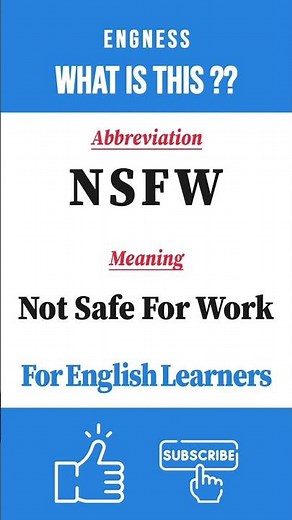 NSFW Meaning #Engness