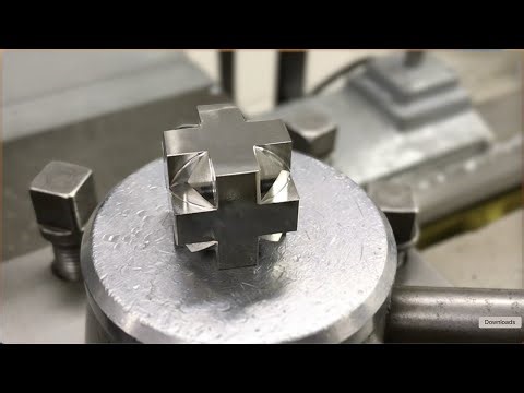 Turning a Cube on a Lathe