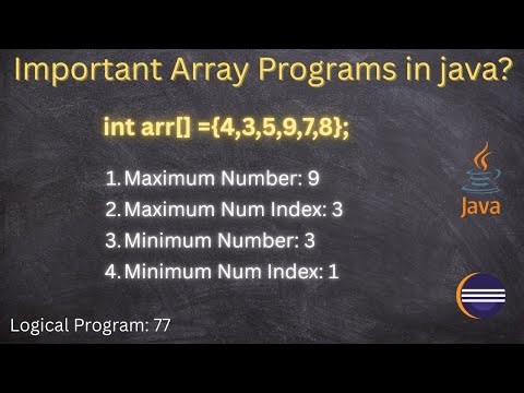 Find Maximum and Minimum Element in an Array with Index | Java Program Find largest smallest numbers