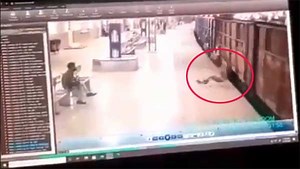 Viral video: Railway police constable suffers Gyratory Seizure, falls on track, run over by goods train