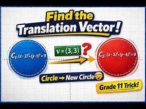 Circle Translation Made Easy! Find the Vector in Seconds | Grade 11 Maths