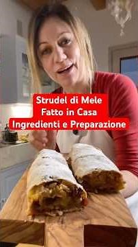 Apple Strudel 🍎 Homemade Ingredients and Preparation easy recipe #strudel #shorts #apple