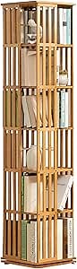 Rotating Bookshelf, 5/6 Tier Rotating Bookshelf Tower, 360° Rotating Bookcase, Open Design Shelving for Living Room Study Room Office,6Tier-Original