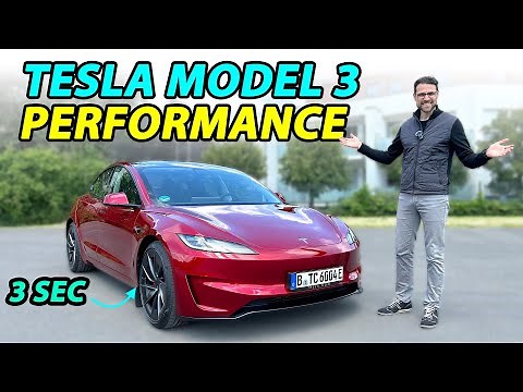 Tesla Model 3 Performance driving REVIEW with German Autobahn