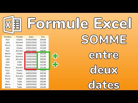 Excel - Recherche, somme et formule entre 2 dates - SOMME.SI.ENS entre 2 dates - Docteur Excel