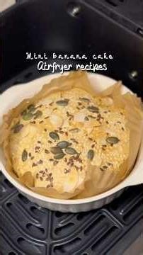 A perfect Airfryer Banana cake for breakfast | 5 minute recipe #airfryerrecipes #bananacake #latest