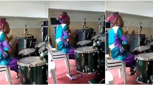 Reactions trail heartwarming video of grandma playing drum set effortlessly