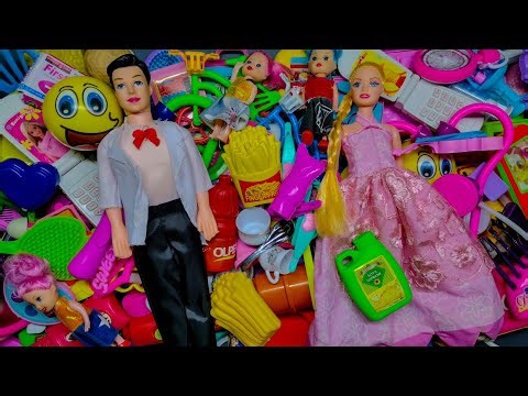7:44 Minutes Satisfyung With Unboxing Barbie Doll Kitchen set| Cutee Tiny ASMR Kitchen set