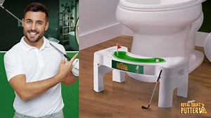 Watch Royal Squat Putter Toilet Golf Game And Bathroom Stool on Amazon Live
