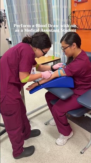 Medical Assistant student performs a Blood Draw in Lab