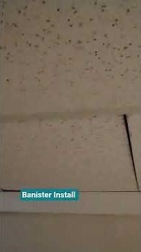 Banister Install and Ceiling Tile Install Wilmot St #handyman