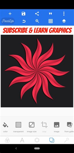 Flower drawing in pixellab | How to make a flower with pixellab | Pixellab logo design tutorial