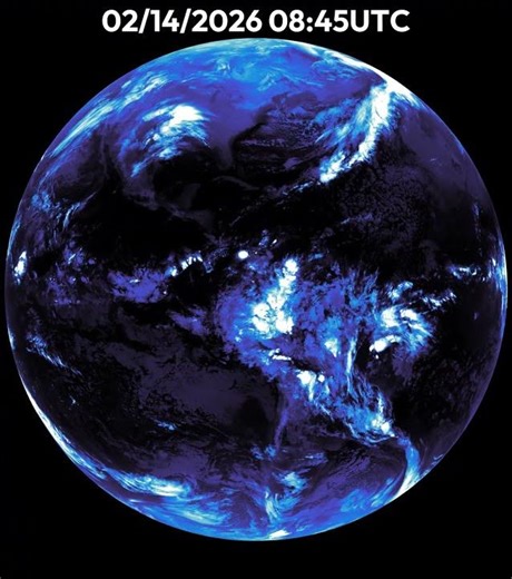 Earth Full Disk 24 Hour Weather | February 14, 2026