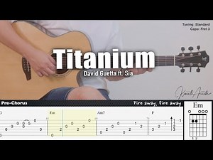 Titanium - David Guetta ft. Sia | Fingerstyle Guitar | TAB + Chords + Lyrics