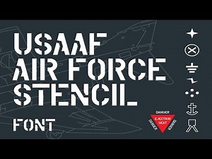 USAAF Air Force Stencil Font Font Free Download