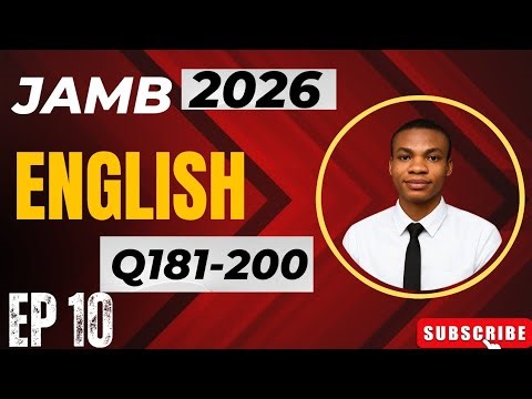 JAMB 2026 English Likely Questions & Practice Solutions | EP 10