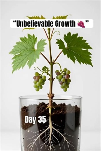 From Seed to Grapes 🍇 | Dwarf Grape Timelapse Growth #shorts