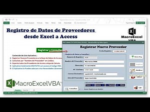Registrar Datos desde Excel a Access y Consultar a ListBox | MacroExcelVBA - Aguirre