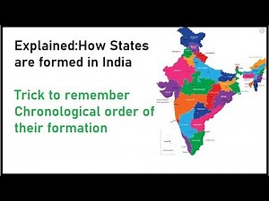 Explained:How States are formed in India|Trick To Remember Chronological order of their formation