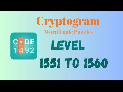Cryptogram Level 1551 - 1560 Answer | Cryptogram Puzzle Game Solutions 🔐🧠 | Mini Boss