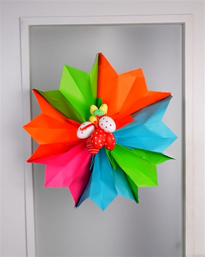 Easter Paper Bag Wreath | Magic Hands Creations
