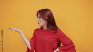 Red lady shows off as she fails badly. She presented her hand and got something very bad on it and its ridiculous.