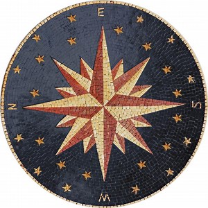 Compass Rose Nautical Mosaic Backsplash - Etsy Canada