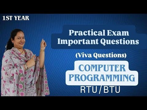 Viva Important Questions For Practical Exams of Computer Programming Lab😱💯🔥| Dr. Rekha Mithal😊