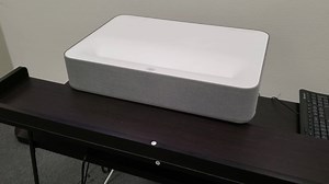 598K views · 423 reactions | This projector is CRAZY! You can literally put it just 7.2" from your screen or wall and project a perfect image onto a 100" screen! It uses the same laser tech movie theaters use and shows videos in 4K! I hosted movie night with this and whenever people got up I was expecting a giant shadow to disrupt the image, but of course it was fine! | Tom's Interesting Finds | Facebook