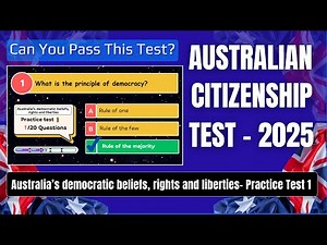 Australian Citizenship Test 2025 – Practice Test 1 | Democracy, Rights & Liberties
