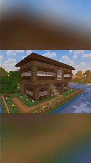 بنيت أفخم بيت ريفي في دقيقة 🏡🌲 | Built the Most Epic Rustic House in 1 Minute! #minecraft #shorts