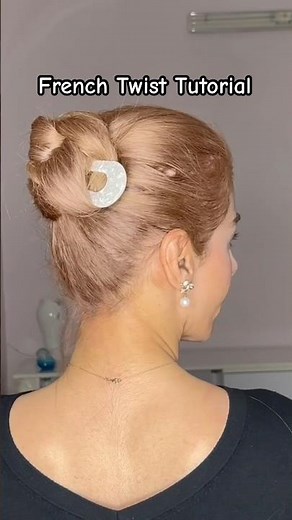 French Twist Hairstyle Tutorial | Easy & Elegant Updo in Minute #hairstyle ##shorts#hairtok#hair